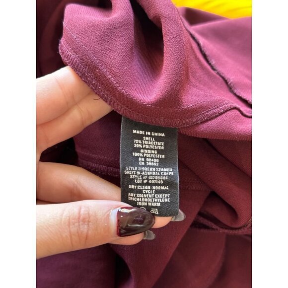 Theory Modern Seamed Fit Flare Mini Dress Red Womens Size 2 - Picture 11 of 11